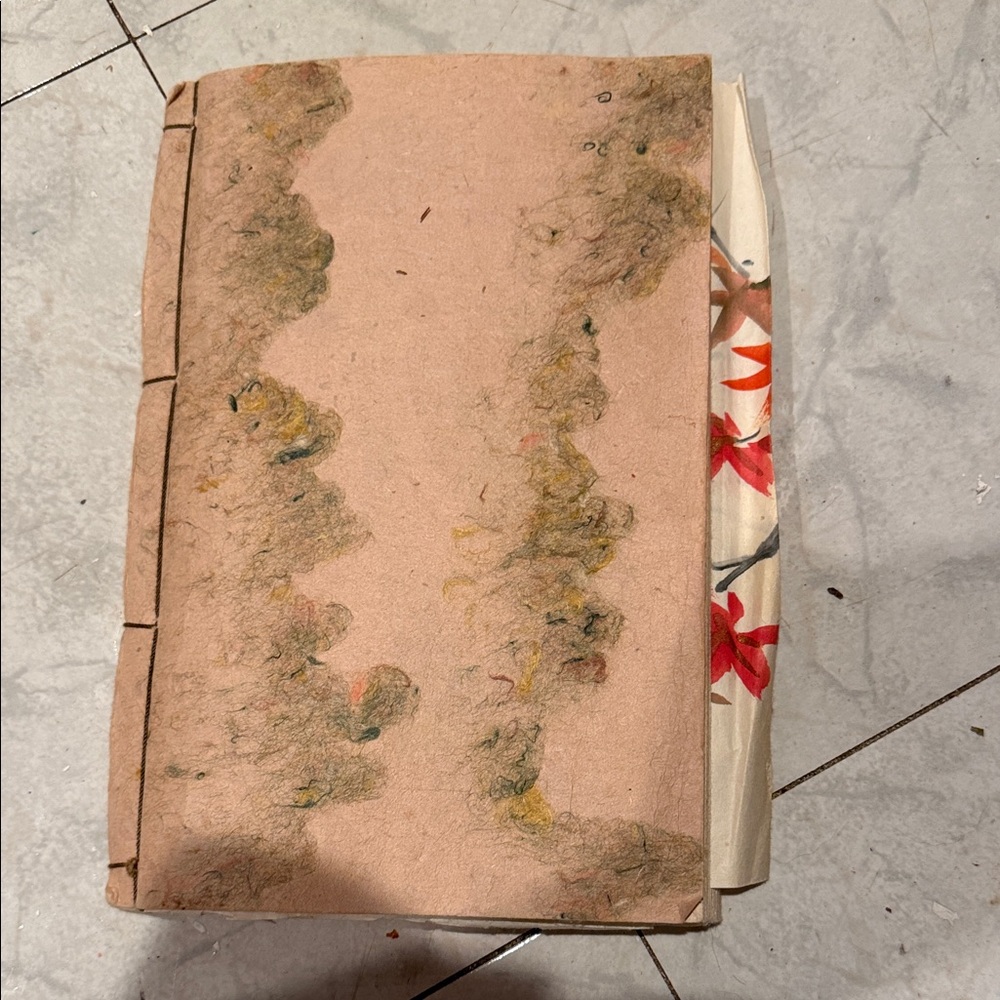 Japanese Weekend Artistic Floral Journal in Brown and Red